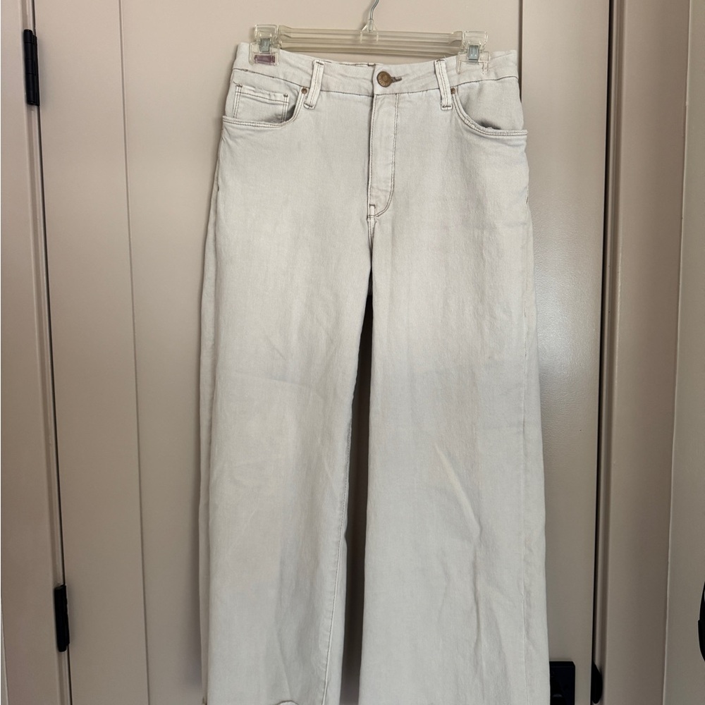 Kut from the Kloth Cream Wide Leg Jeans